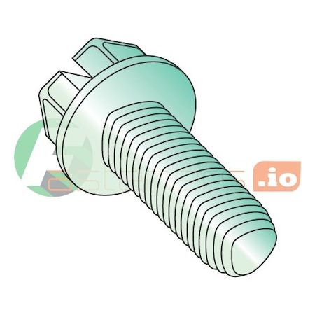 Newport Fasteners Thread Forming Screw, #8-32 x 3/8 in, Zinc Plated Steel Hex Head Slotted Drive, 10000 PK 556111